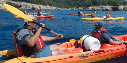 Group of people kayaking