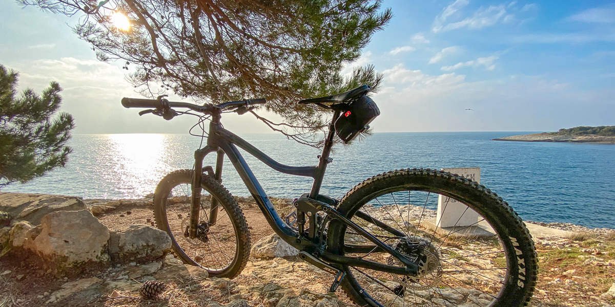 Mountain bike near the sea